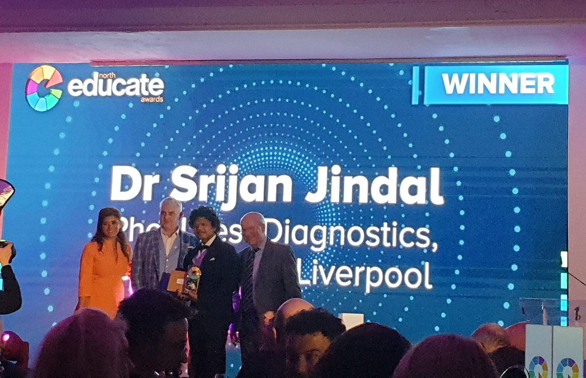 Winner of the Entrepreneur of the Year award is Dr Srijan Jindal - PhenUtest Diagnostics @livuni  👏

Congratulations Srijan 🤩 #EducateNorth <a href="/educatenorth/">ENAs</a> #ENA2023 <a href="/PhenUtest/">PhenUtest</a>