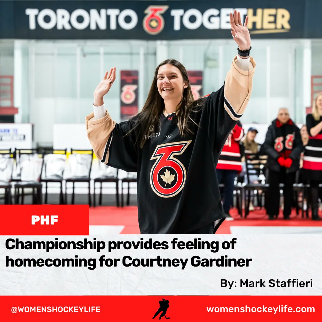 WHLOfficial's tweet photo. Among the members of the Isobel Cup champion @TheTorontoSix , the magnitude of the milestone held tremendous context for @cgardinerr . 

Full Article 👉 https://t.co/Bc82e22YY9 
-
@PHF 
@WhkyYork 
@staffieri_mark 
Featured image by: Lori Bolliger https://t.co/6VTFy9FXPf