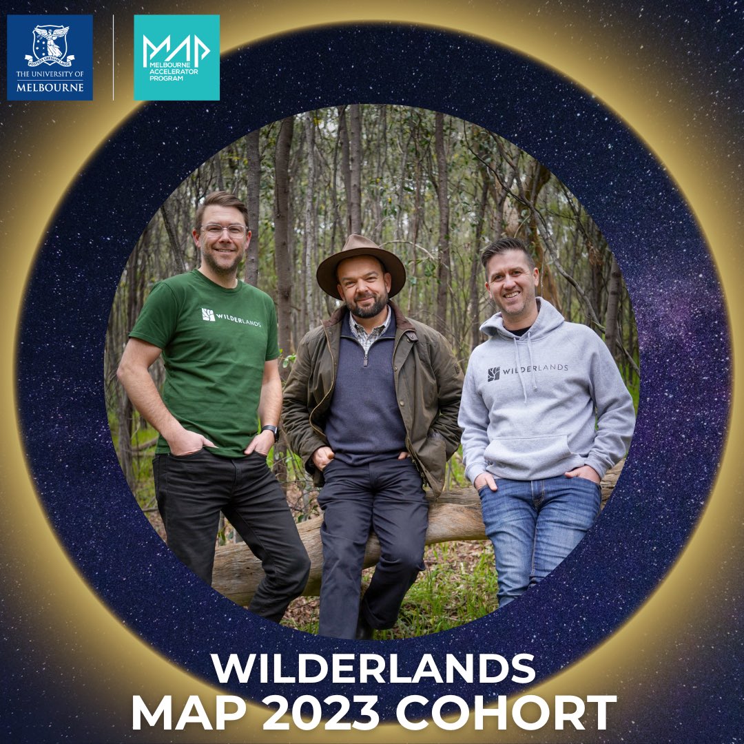 We’re proud to announce <a href="/wilderlands_/">Wilderlands 🌳</a> have been selected for the <a href="/MAPUniMelb/">MAP UniMelb</a> (MAP)’s 2023 cohort.

To kickstart the journey, Wilderlands will be one of 11 teams pitching at the MAP Launch. 

🎫 | Grab your tickets: lnkd.in/gazwqheg