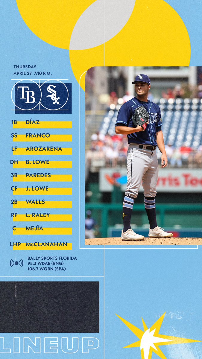 RaysBaseball's tweet photo. Shane starts on the southside

#RaysUp https://t.co/YDLDddCXIl