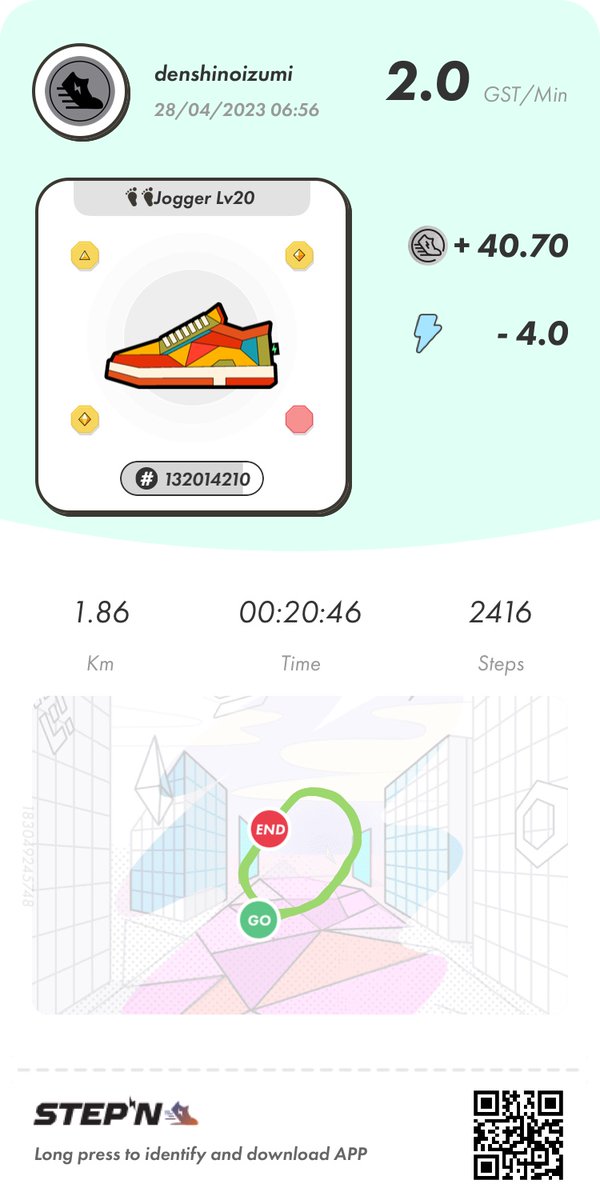 denshinoizumi's tweet photo. #STEPN #WalkwithStep #Sweatcoin https://t.co/Ir0oWdFbBC
