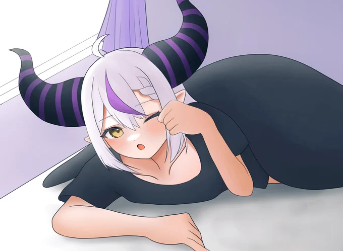 #laplus_artdesu 「貴様ら、おはよ」 