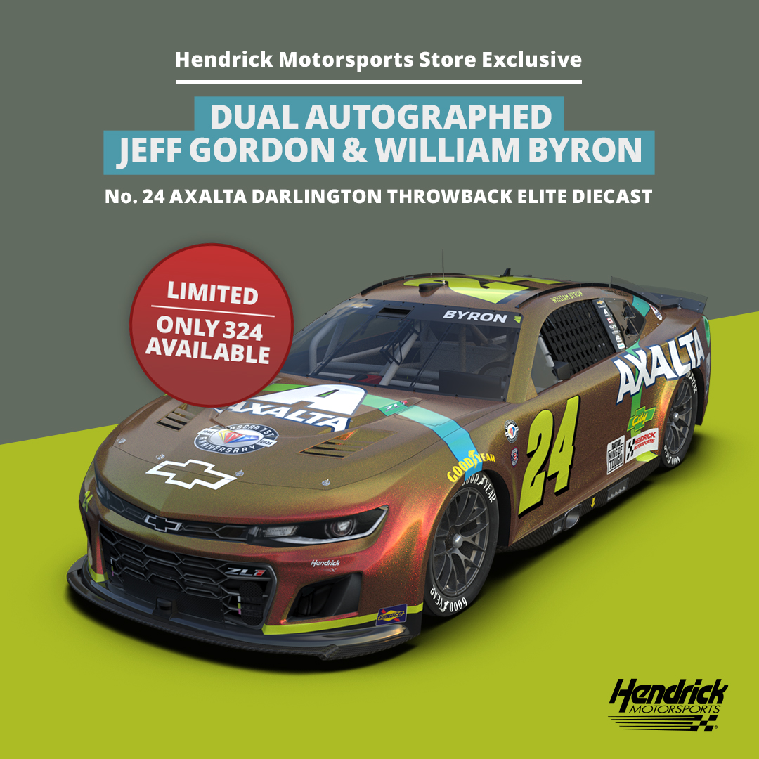 JeffGordonWeb's tweet photo. 👀 New release exclusive to the @TeamHendrick store! ⬇️

https://t.co/XwXJqufXNb

🤜🤛 @WilliamByron / @AxaltaRacing

#TeamJG https://t.co/rst0iBSQ0N