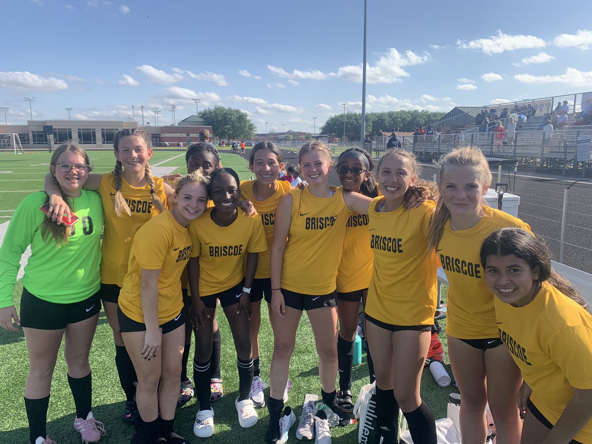 BJHAthletics's tweet photo. The @briscoe_eagles girls soccer team leads at half time 8-0.  #PTN @FosterSoccer @lcisdathletics @fbheraldsports @FBHeraldNick @FHSABC_TX @AthleticsFoster https://t.co/pW3vFlDdDG