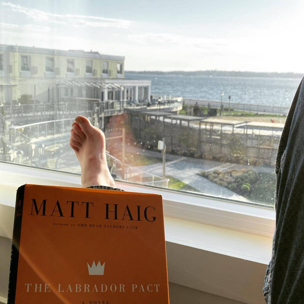 A bit of reading time before a late dinner.