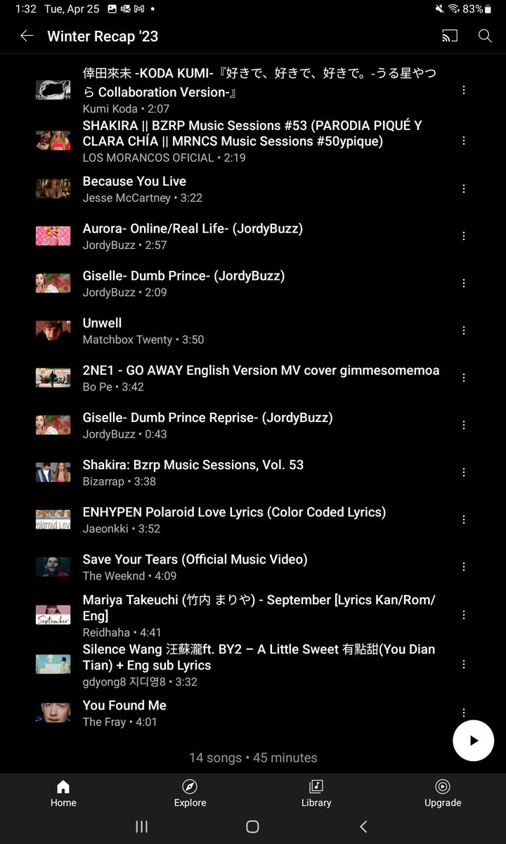 CoriandraW's tweet photo. Even more of my winter recap according to YouTube Music! My favorite songs from YouTube that I listened to the most during winter 2023. 👩🏼💻🎧🎼🎵🎶 #YouTube #youtubemusic #winterrecap2023 #winterrecap #winter2023 #songs https://t.co/l3YYrtPcI2