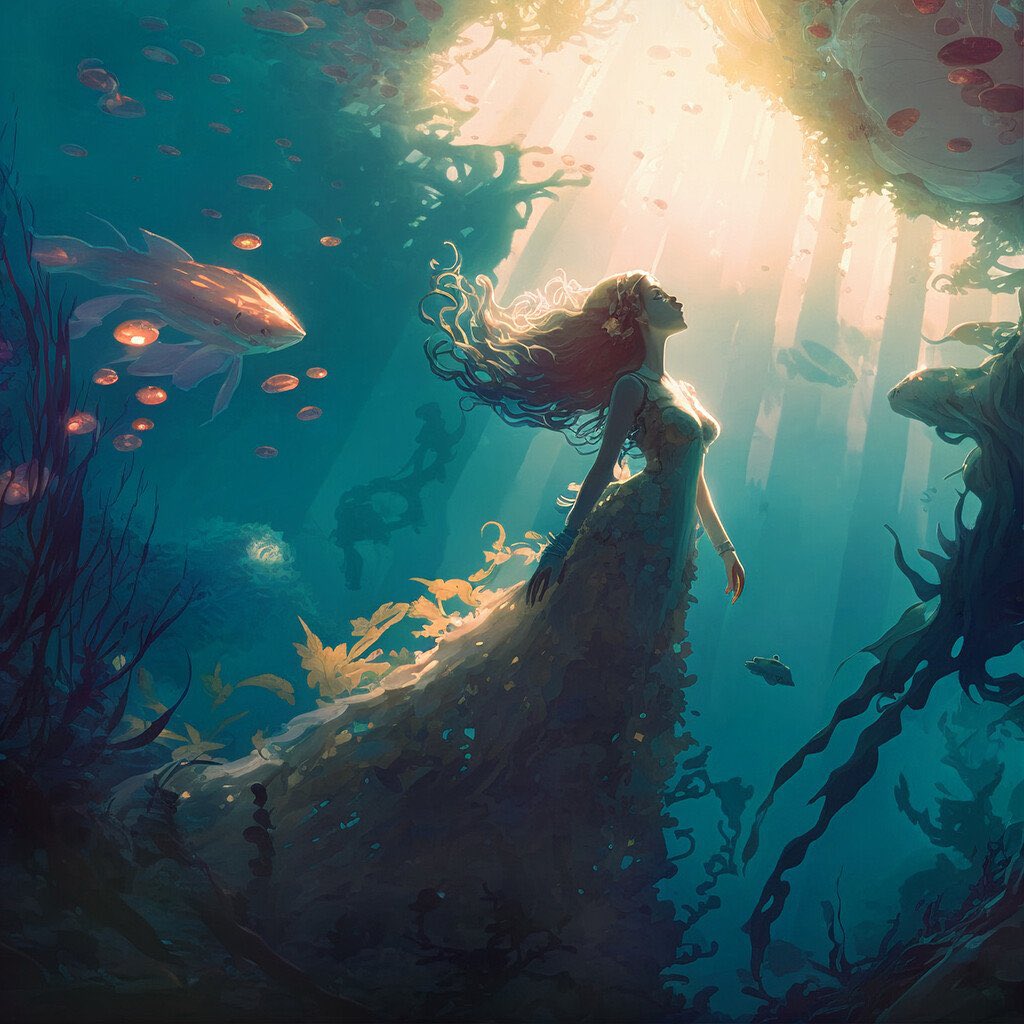 Locked away 
Underwater,
Waiting for her
Knight to save her.
Lost in a trance
Thinking about
Screaming his name
Until the charcoal moon 
And the butterflies
Blush.
Waiting for him to 
Drown in her wetness 
And set her free.

#roomprompts #vssSensual #SensualScribbles #Erotica280