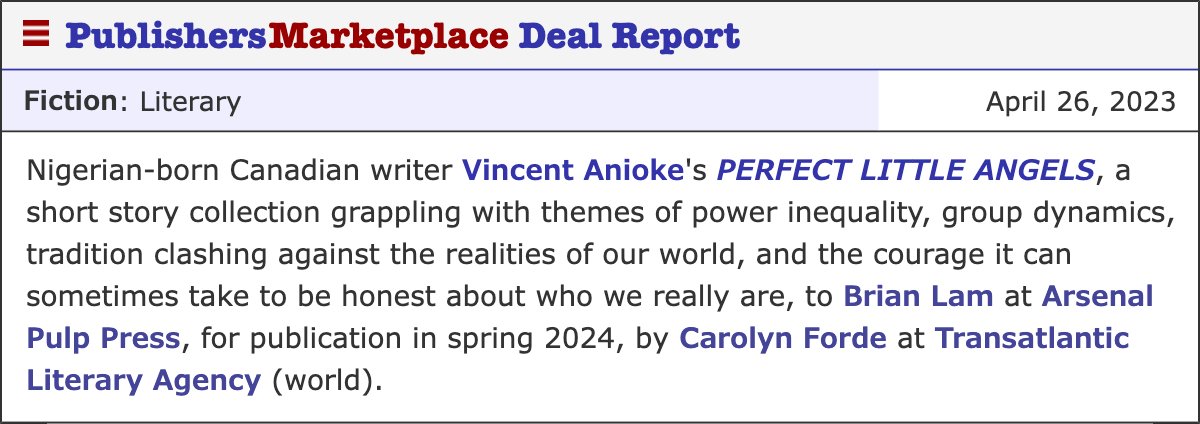 📕BOOK DEAL📕

Thrilled to share that my debut collection will be published by @ArsenalPulp in Spring 2024, thanks to <a href="/Cforde_litagent/">Carolyn Forde</a>!

There are vengeful boarding school staff, addicts seeking fresh starts, ghosts delighting grief-stricken partners, and secret dangerous loves.