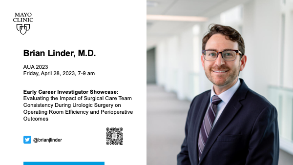 Mayo Clinic Urology (@mayourology) on Twitter photo Join <a href="/brianjlinder/">Brian Linder, MD</a> at #AUA23:
High consistency OR teams during major urologic surgery associated with:
⬇️Time to 1st incision
⬇️Turnover time
⬇️Odds of prolonged hospitalization (minimally invasive nephrectomies)
<a href="/SBoorjian/">Stephen Boorjian, MD</a> <a href="/MattTollefsonMD/">Matthew K. Tollefson</a> <a href="/EBHabermann/">Liz Habermann, PhD MPH</a>
#URO <a href="/AmerUrological/">Amer. Urol. Assn.</a> Join <a href="/brianjlinder/">Brian Linder, MD</a> at #AUA23:
High consistency OR teams during major urologic surgery associated with:
⬇️Time to 1st incision
⬇️Turnover time
⬇️Odds of prolonged hospitalization (minimally invasive nephrectomies)
<a href="/SBoorjian/">Stephen Boorjian, MD</a> <a href="/MattTollefsonMD/">Matthew K. Tollefson</a> <a href="/EBHabermann/">Liz Habermann, PhD MPH</a>
#URO <a href="/AmerUrological/">Amer. Urol. Assn.</a>