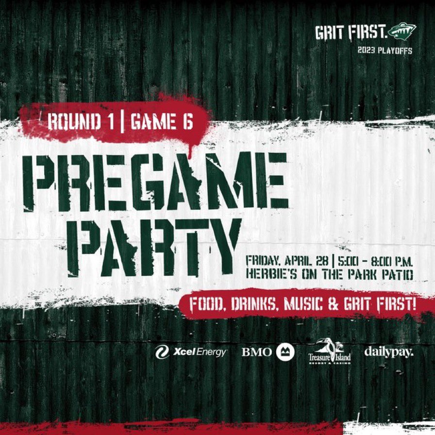 State of Hockey, let’s do this! 💥💥💥 See you tomorrow on the patio! #mnwild #saintpaul