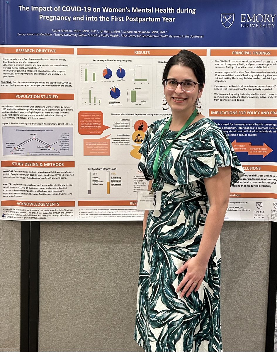 @ #SBM2023 presenting research centering women’s🤰and #postpartum experiences during #COVID

The number of people who stopped by to share how these findings resonated w/them was truly moving &amp; highlights the need for MORE research on #womenshealth #mentalhealth @SBMWomensHealth
