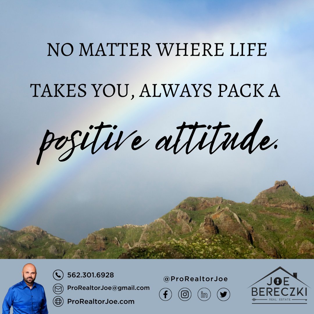 ProRealtorJoe's tweet photo. ️Positive attitudes lead to positive outcomes.

#positive #positivity #positivevibes #positiveenergy #positivequotes #positivemindset #positivethinking #positivethoughts #joebereczki #realtor #realestate #realestateagent #Joethecalirealtor #goodvibes #bepositive #prorealtorjoe https://t.co/pSat7v33GY