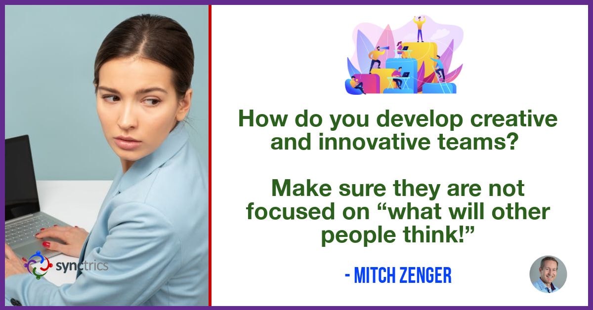Why do we cripple creativity by always trying to fit in??
We need to create more psychological safety in teams so people can innovate without worrying!
<a href="/mitchzenger/">Mitch Zenger</a> <a href="/synctrics/">Synctrics - Optimizing Team Success</a> go.synctrics.com/synctrics
 #FutureOfWork #PeopleAnalytics #Community #Metaverse #Goals #Diversity #Team