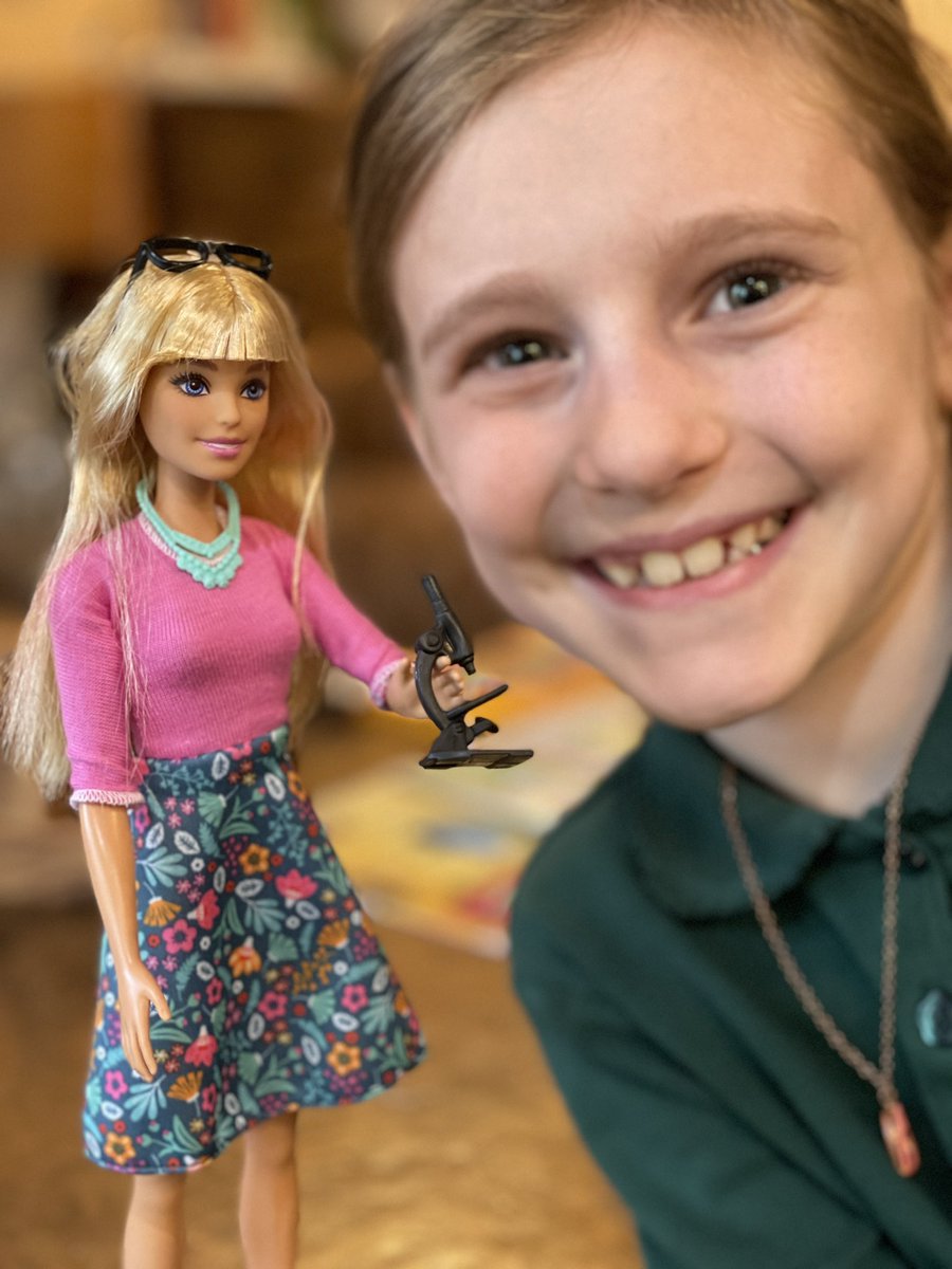 HermelinMD's tweet image. It’s #LabWeek2023. 
👩🏽‍🔬🥼🔬🧫🧪🩸Celebrating with a new Lab Scientist Teacher Barbie with her very own microscope, chemistry test tubes, laptop and clipboard.  
She busy collecting data, revising SOPs, performing proficiency testing and more. #LabSavesLives #Lab4Life #WOMENinstem