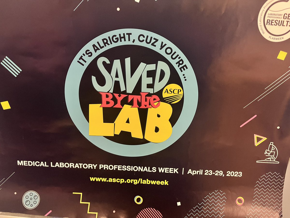 Daniel_NYP's tweet photo. Happy Clinical Laboratories Appreciation Week! @nbginsberg @ASCP_Chicago #SavedByTheLab🔬🧫👩🔬🩸 https://t.co/XQBgKtI4It