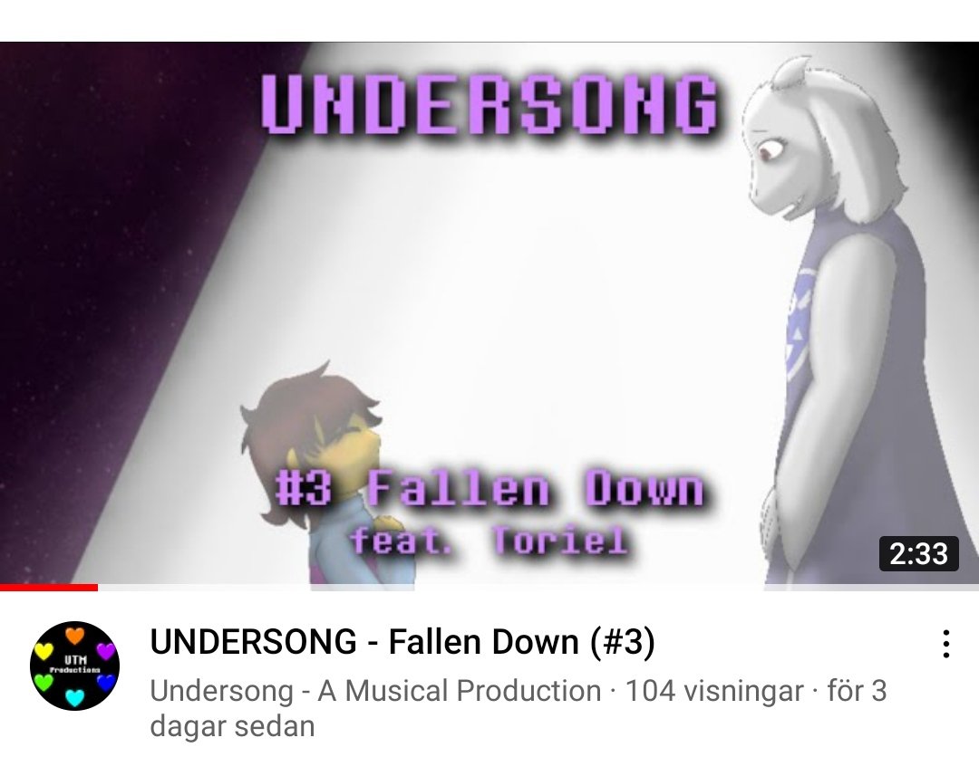 ttps://m.youtube.com/watch?v=BelUcpvj8ic

Cast in the video
TORIEL: SassyPotato8223 <a href="/2tori4me/">2Tori4me</a> m.youtube.com/@2tori4me/about
VIDEO EDITOR: <a href="/HoboRoilandVA/">Hobo Roiland</a> 
LYRICIST: rue flew away soundcloud.com/allison-angell
MIXER: <a href="/ChillGamer8011/">Andy Bomb</a>
GAMEPLAY: <a href="/bemtendo/">Bem</a>
INSTRUMENTALIST: <a href="/BladeEvansComp1/">Blade Evans</a>