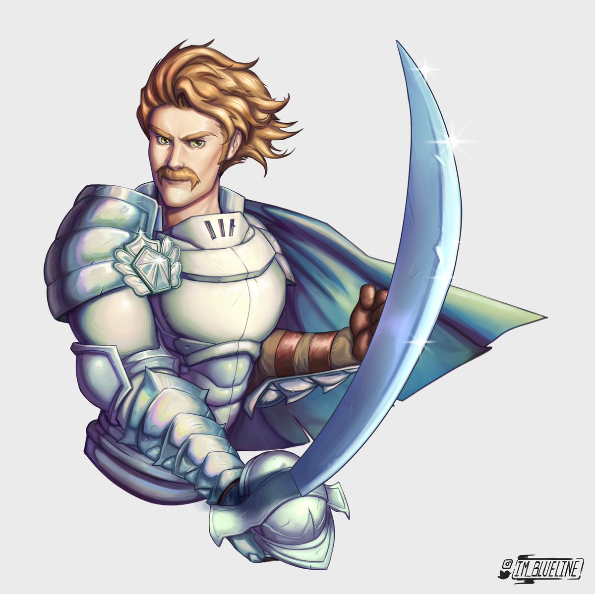 Im_BlueLine's tweet image. A blue Knight
#characterdesign #fantasy