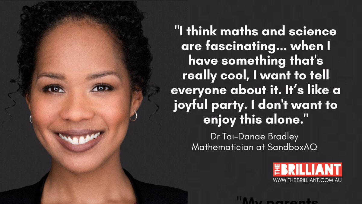 A straight-As maths student who identified with the kids who ‘didn’t get it’, Dr Tai-Danae Bradley-  <a href="/math3ma/">Tai-Danae Bradley</a> - is passionate about education. She  shares her journey from a life-changing calculus class to becoming a mathematician and science communicator. thebrilliant.com/highlight/tai-…