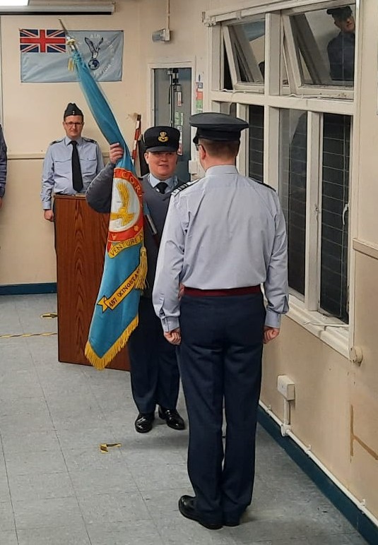 487ATC's tweet photo. Tonight saw the command of 487 Sqn change over from  WO Taylor to Fg Off Jeffries. 

See full details here 👇

https://t.co/dMzhi8RIYI

Thank you, WO Taylor, for all your service to 487 Squadron. 

@wbwaircadets https://t.co/DhdaMtAfTW