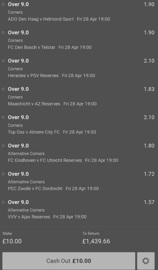 SenditLew's tweet photo. Corner challenge bet - 7⃣ - 🇳🇱⛳️ 😁
Posting early because it starts early (7pm)
If this crazy shit wins I'll #Giveaway £500 to 4 people.
Just like &amp; Retweet ❤️🔃 &amp; GL if your on !
Also join us in my FREE TELEGRAM for Updates on the bet!➡️https://t.co/x7qm5xftQ5 https://t.co/AON74WMzjz