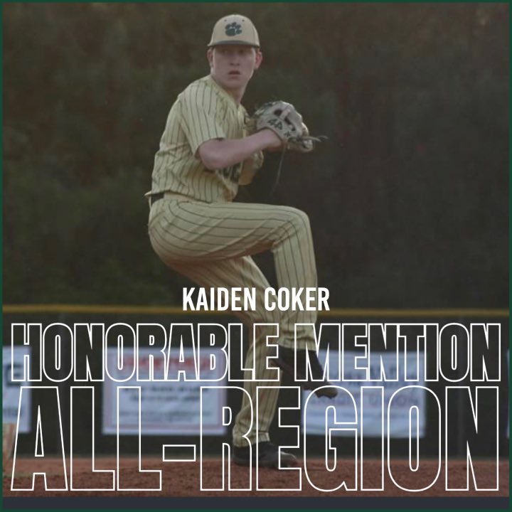 Congratulations <a href="/Kaiden_Coker9/">Kaiden Coker</a> for being selected to the 6AAA All-Region Team Honorable Mention.