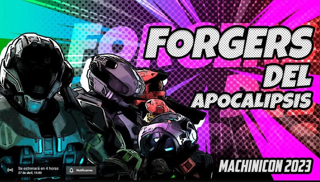 Y aquí está!!!
El vídeo promocional de nuestra participación como el equipo de forge #Forgersdelapocalipsis en el evento machinicon que se celebrará este domingo 30 de abril a las 2 PM, habrá  un par de sorpresas de forge, no se lo pierdan!!
#halolatam
youtu.be/TNcmY7q_lsU