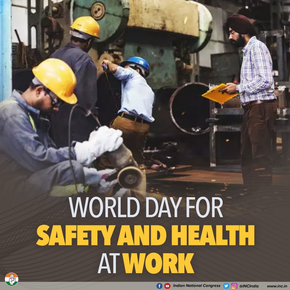 Congress on Twitter "On World Day for Safety and Health at Work, we
