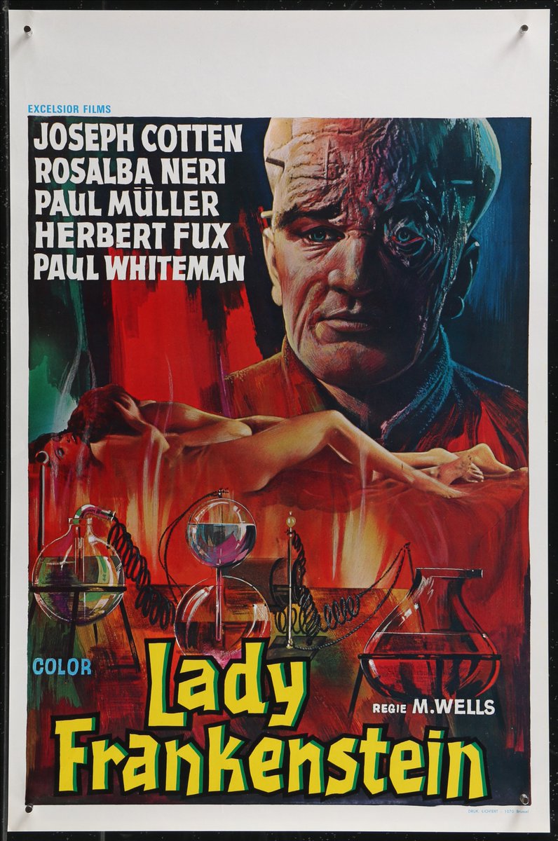 WestgatePosters's tweet photo. 20% OFF ENTIRE STORE NOW! Celebrate @SeverinFilms Danza Macabra Italian Gothic box set feat. Rosalba Neri as wicked sexbomb LADY FRANKENSTEIN w/superb mintish easy-to-frame Belgian 14x21 only $116 w/discount! https://t.co/5GTKmtPAuV https://t.co/iazJ8QNjCK