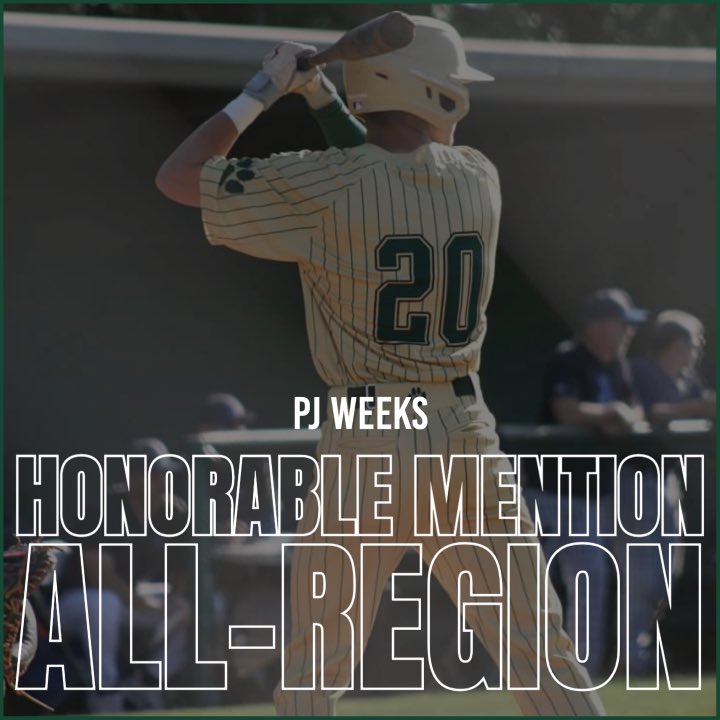 Congratulations <a href="/Pjweeks24/">Pj</a> for being selected to the 6AAA All-Region Team Honorable Mention.