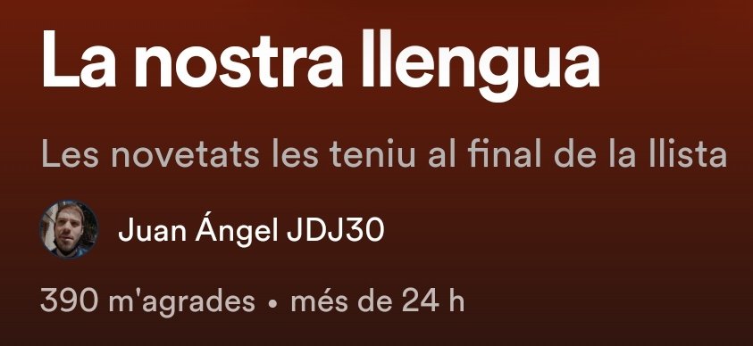 JuanAngel_JDJ30's tweet photo. Novetats en català que acaben de sortir i ja les teniu a la playlist
Cançons de @Renaldoiclara @joandausa @akajuuuu @MaluksGrup @PauBrugada #Xisk #MariaFort ...
Demà més
https://t.co/vveLM5tV4h https://t.co/yQ6rsKK5mz