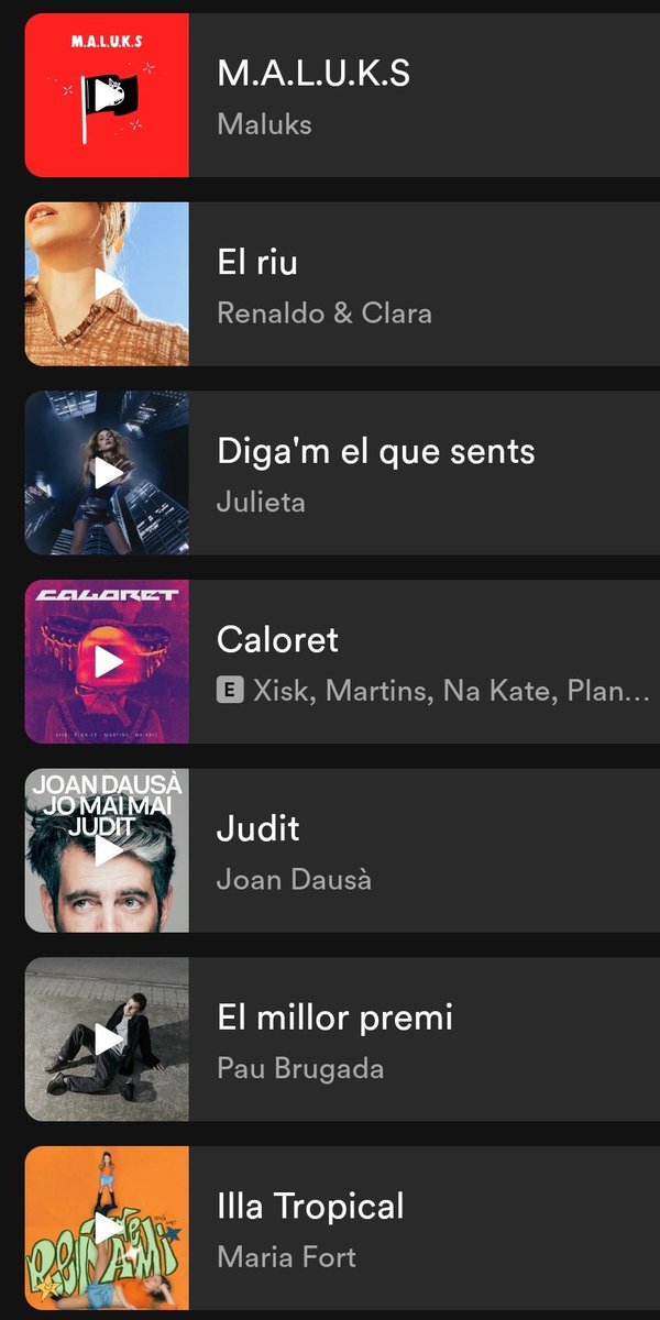 JuanAngel_JDJ30's tweet photo. Novetats en català que acaben de sortir i ja les teniu a la playlist
Cançons de @Renaldoiclara @joandausa @akajuuuu @MaluksGrup @PauBrugada #Xisk #MariaFort ...
Demà més
https://t.co/vveLM5tV4h https://t.co/yQ6rsKK5mz