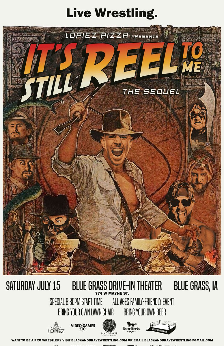SCWPro's tweet photo. 🚨 BREAKING NEWS 🚨

We return to the Blue Grass Drive-In Theater on July 15th when @LoPiezPizzaQC presents IT'S STILL "REEL" TO ME: THE SEQUEL featuring special guest host...

WESTEND WANG! 

🔹 8:30pm start
🔹 Tickets just $10
🔹 BYO-Chair, BYOB

We're back on the big screen! https://t.co/mdIbskQsO6