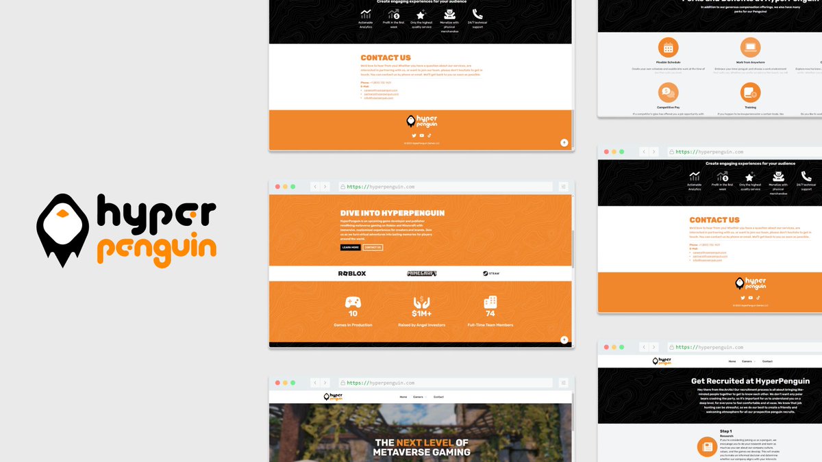 fybecreative's tweet photo. Check out our latest case study on how FYBE Creative helped @HyperPenguinMG boost its online presence and user experience.

Discover how we incorporated their brand identity, developed an intuitive UI/UX, and made the site easy to use.

🔗 https://t.co/Wki1PZwkBk https://t.co/YK4py72jRr