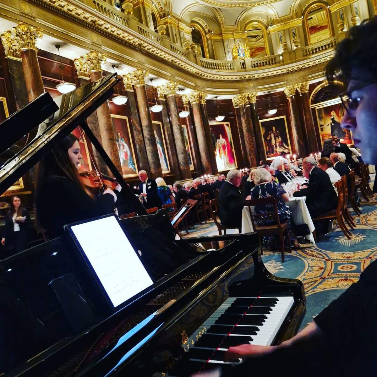 stefpassamonte's tweet photo. Special guests of the @WCofWorldTraders at Drapers Hall: thank you to   Master Michael Shapiro for the opportunity to showcase the musicianship of our LPMAM students! #LPMAM @LPMAM_London #undergraduate #postgraduate #LPMAMstudents #LPMAMPresident #liverymen #cityliverycompanies https://t.co/9MdzbMmqFb