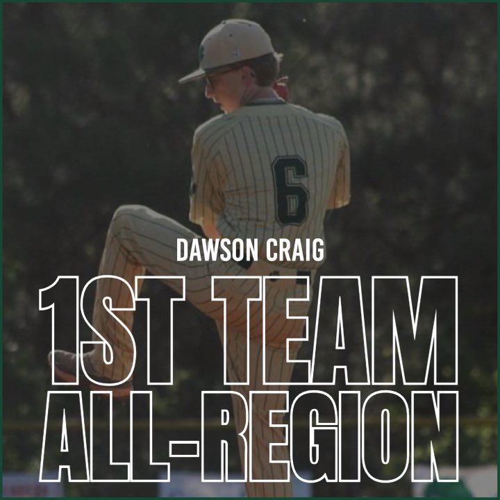 Congratulations @DawsonCraig06 for being selected to the 6AAA All-Region 1st Team.