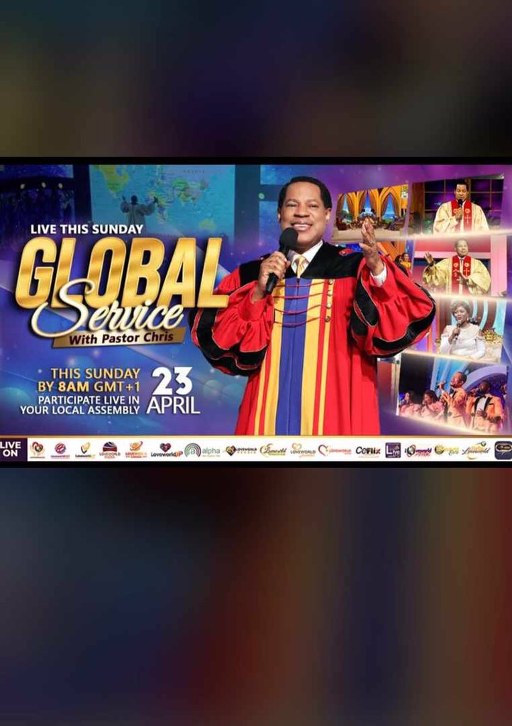 Tomorrow we shall be having a Global Service with Pastor Chris. 

Kindly connect on our live TV app.

#pastorchrisworthhearing #theword #livetvapp #loveworldnetworks #loveworldsat #yourloveworld