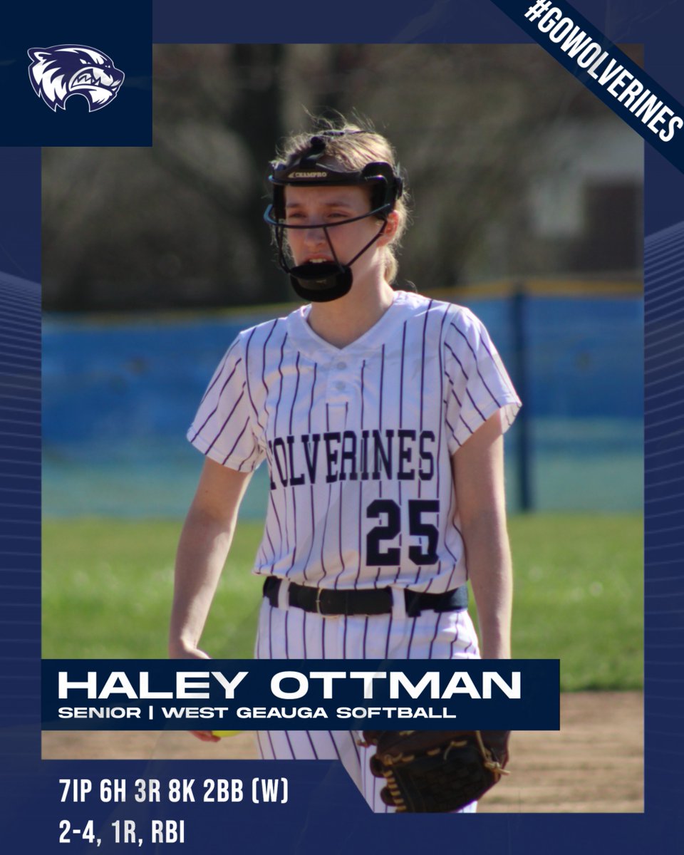 WestGAthletics's tweet photo. Senior Haley Ottman was dealin' against Geneva on Thursday! 

🔥🔥🔥🔥🔥🔥🔥🔥 Eagles strikeouts on the evening. 

Wolverines pick up the road win at Geneva and will host Berkshire on Friday. https://t.co/MXD28ATqdi