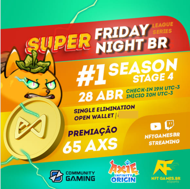 NftGames_br's tweet photo. Tomorrow we'll host the 4th Super Friday Night BR, our monthly invitational from our weekly League Series! 

We have past halfway and prizes are heating up! 🔥🔥

@GamesVinao will be our great host! https://t.co/SKd58AyEzw