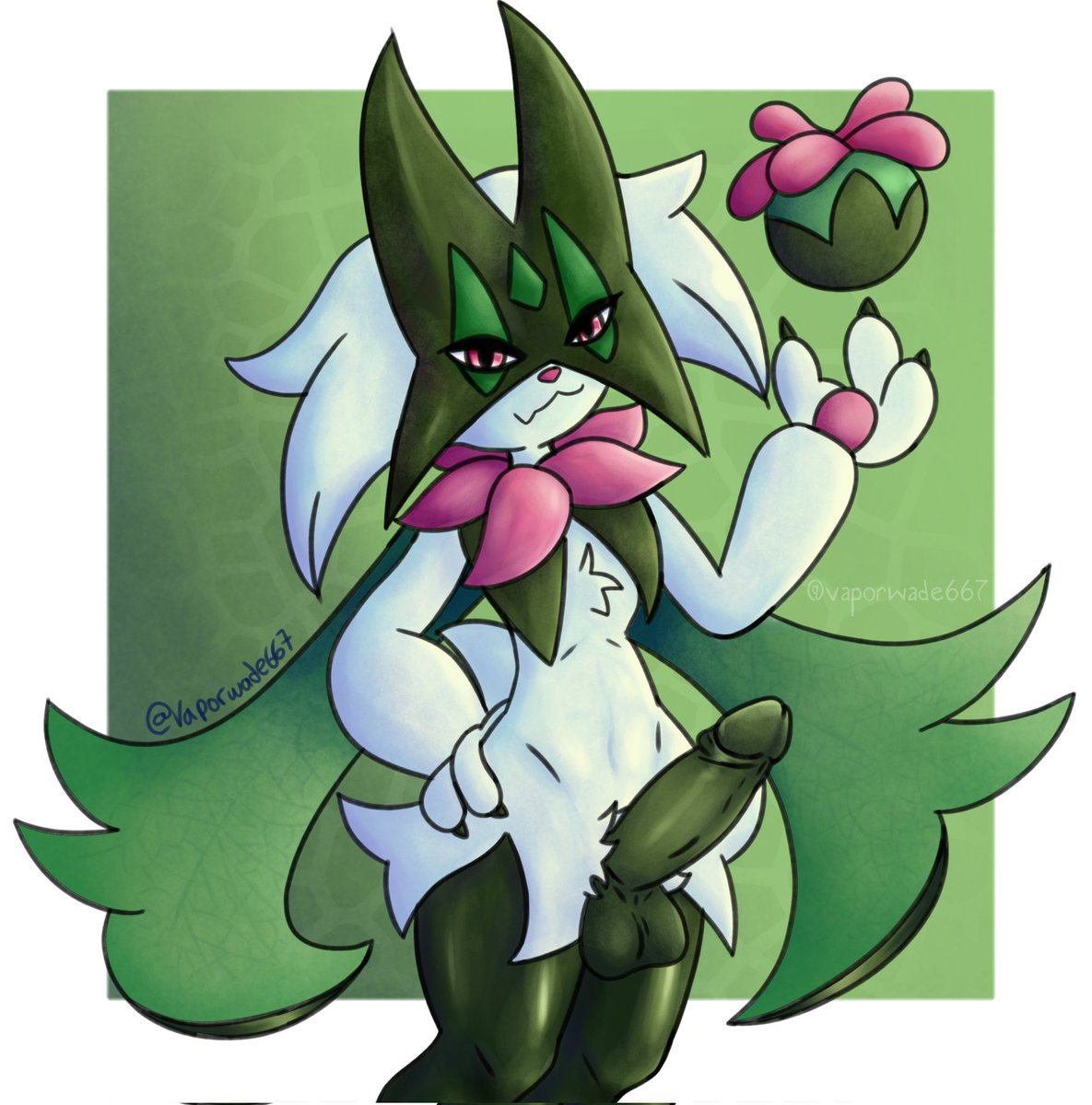 Horny kitty 🌱🥒 #Pokemon #Meowscarada #furry #nsfw