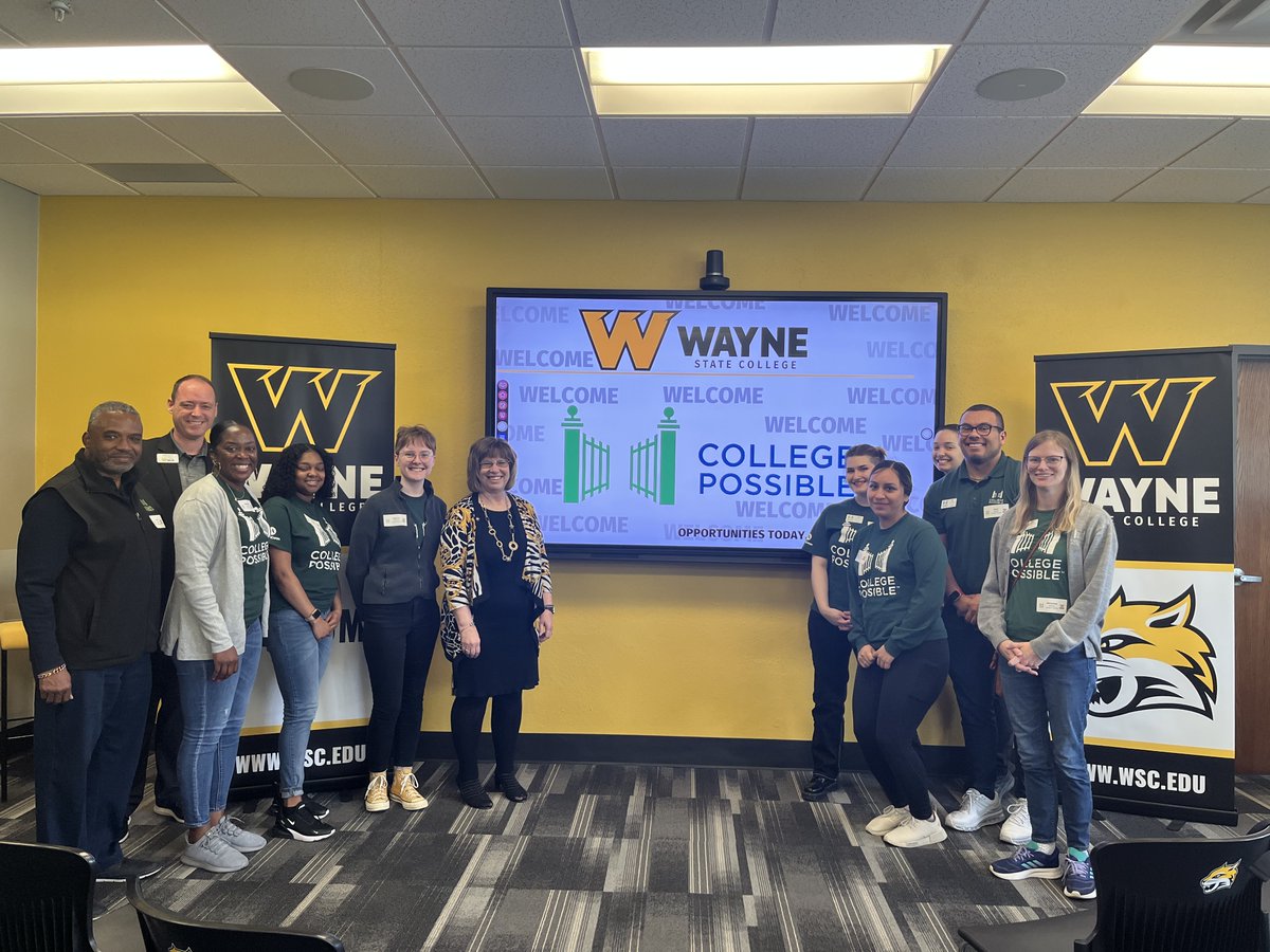 CollPossibleOMA's tweet image. Exploring new horizons with our College Access Team! We were excited to visit one of our amazing partner schools, Wayne State College, and learn more about the opportunities they offer our students. #CollegeAccess #WayneStateCollege #CollegePossible