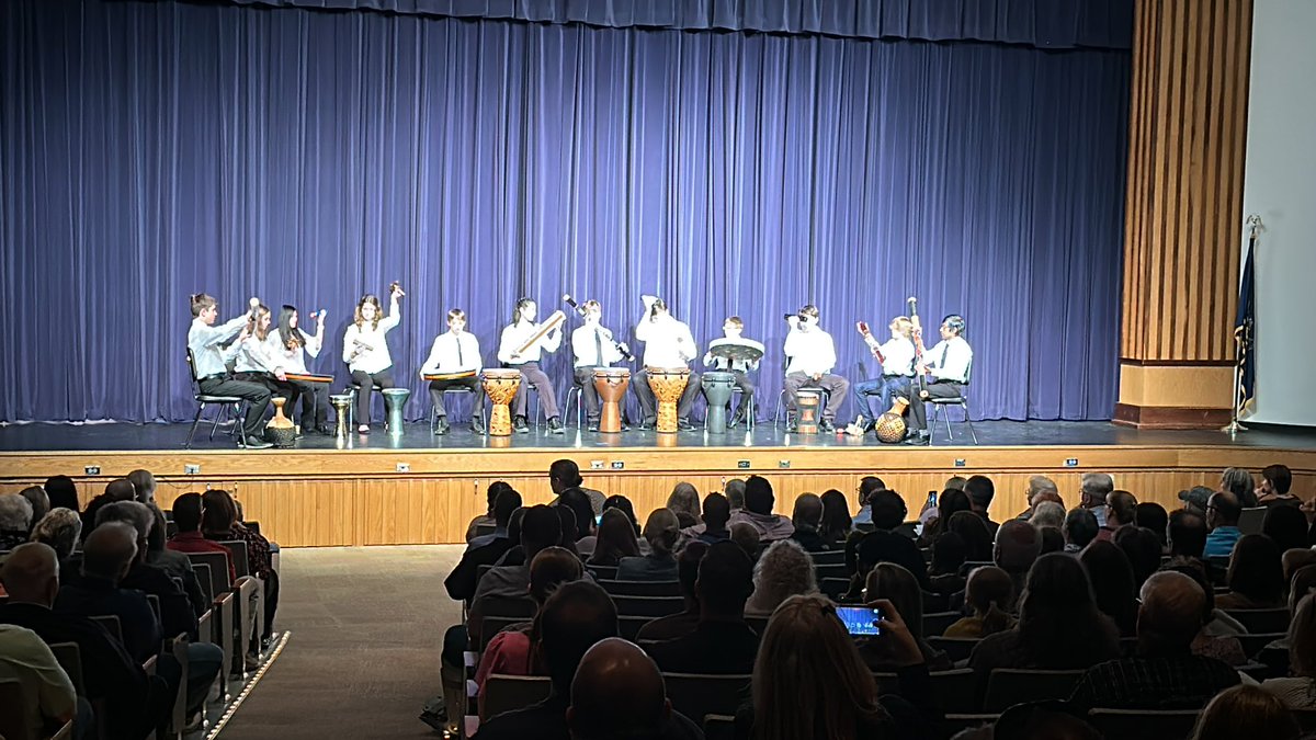 DrDelp_FR's tweet photo. World Drumming Ensemble put on a powerfully dynamic and energetic show tonight in the FRMS Little Theater!! https://t.co/yZy4RYTTSe