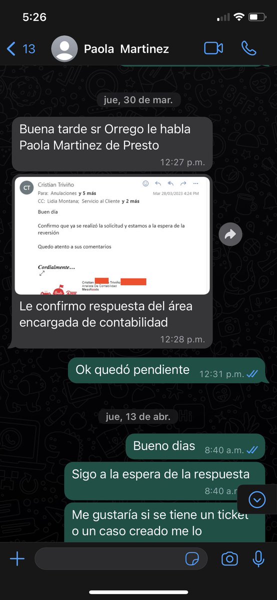 jharry_'s tweet photo. @sicsuper para no hacer más larga la historia me he comunicado en muchas oportunidades con @presto_co  y solo me dicen que ya escalaron el tema y que no pueden hacer nada más, el colmo que para contrarrestar dos papeles lleven más de un mes y falta ver si me devuelven la plata https://t.co/j8terxKpgZ