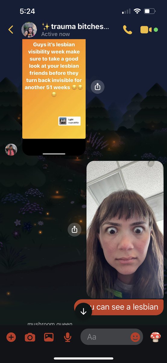 mo_racca's tweet photo. replying to my friends lesbian visibility day texts with shitty pics of me ❤️ https://t.co/bfgoJI7neW