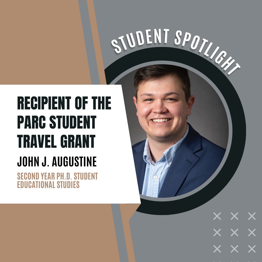 Purdue Autism Research Center (@purdueparc) on Twitter photo Congratulations <a href="/JohnJAugustine1/">John Augustine</a> who was awarded the PARC travel grant for $1,000 last week! This grant awards undergraduate and graduate students the opportunity to present their first author research at national or international conferences. #purdueresearch #purduescholarship Congratulations <a href="/JohnJAugustine1/">John Augustine</a> who was awarded the PARC travel grant for $1,000 last week! This grant awards undergraduate and graduate students the opportunity to present their first author research at national or international conferences. #purdueresearch #purduescholarship