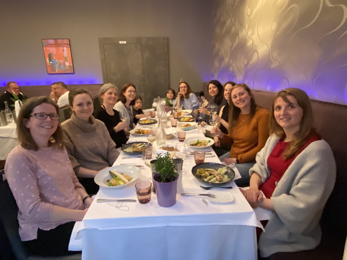Spotted: a table full of brilliant women in organic geochemistry geeking out about the chemical makeup of their dinner. Who needs small talk when you can discuss the intricacies of carbon-based compounds over a fine wine and yummy meal? #Girlpower 
#OrganicGeochemistry 
#EGU2023