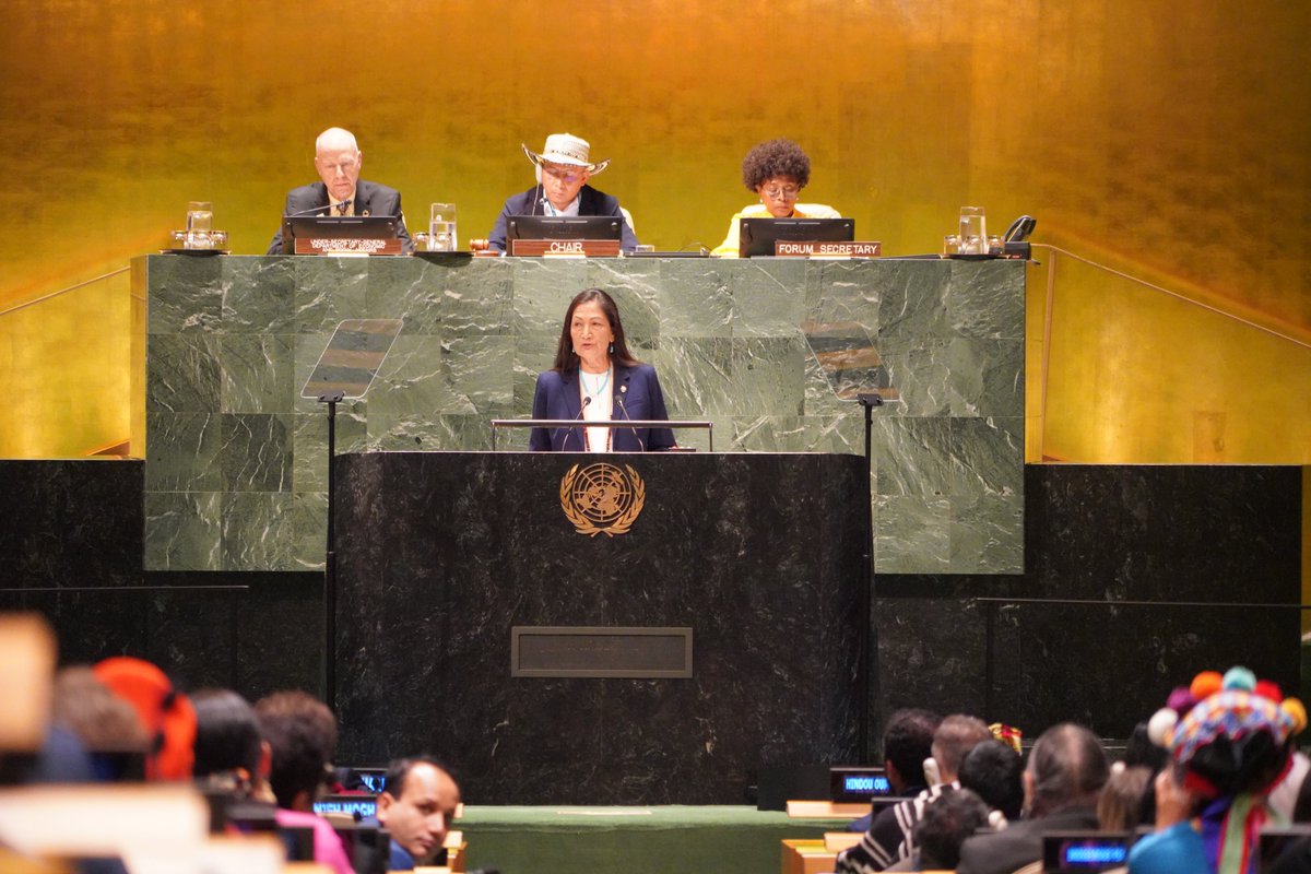 UN4Indigenous's tweet photo. It’s the last day of the #UNPFII –
Thank you to all of you who participated and raised your voices at the UN about #IndigenousPeoples' rights! Watch the closing ceremony here: 📺https://t.co/8VeHK9oBLy
💬 #WeAreIndigenous https://t.co/G5aoF2lzFz