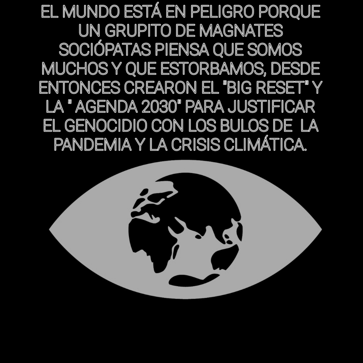 RECUERDEN:
El Covid lo inventaron para inocular veneno mortal.
La "crisis climática" la inventaron para eliminar el ganado y vender carne sintética, para crear sequías fumigando el cielo y vender sus productos.
Ambas fueron creadas por los mismos:
KILL GATES y su pandilla.