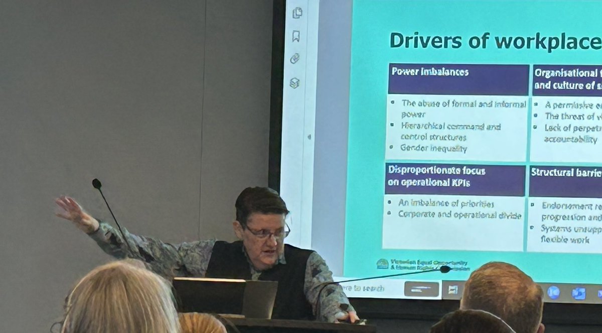 Great to hear from Ro Allen <a href="/VEOHRC/">VicEO+HumanRights</a> Commissioner at the <a href="/ESF_Victoria/">Emergency Services Foundation</a> Mental Health in Focus session at @Maddocks today for emergency service leaders today. They shared clear insights to help all attending.