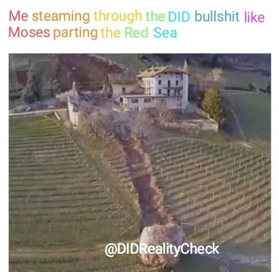 DIDRealityCheck's tweet photo. "My alters wings hurt"
"My feet change sizes when I switch" 
"My eyes change colour with different alters"...

No, no, NO! 

Come join the DID venting and memes at - https://t.co/gFtH2kkxhw

#DID #dissociativeidentitydisorder #OSDD #dissociativedisorders #mentalhealth #trauma #… https://t.co/tEEAS6IjIt