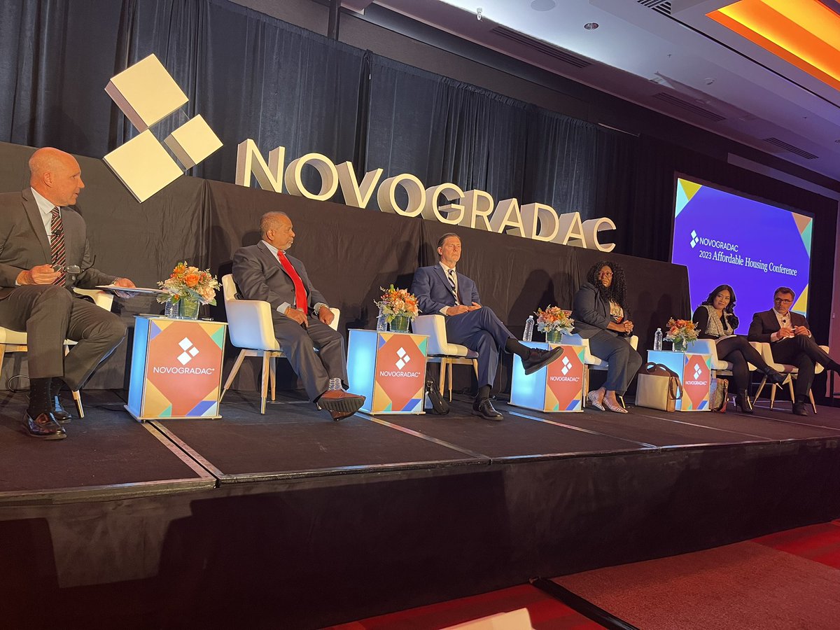 NovogradacNews's tweet photo. Gerald Cichon and Satish Bhaskar of the Housing Authority of the City of El Paso discuss the success they have had converting their public housing portfolio through the RAD program at #NovocoLIHTC @homeeptx https://t.co/mOIkR4rchT